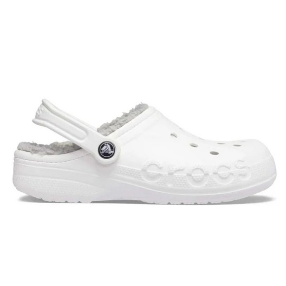 Crocs Womens Baya Lined Clogs/Slip Ons | Color: White/Grey | NEW/NWT!!🩶🩶 - Picture 5 of 7